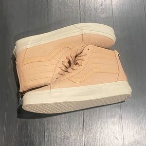 light pink/salmon Vans hightops